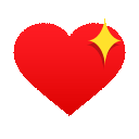 Sparkling heart icon